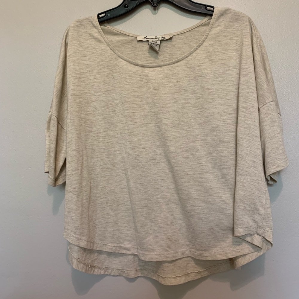 American Rag Cie Beige Crop Top
